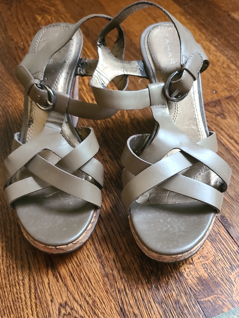 Women’s Strappy Wedge Sandals - Olive Green